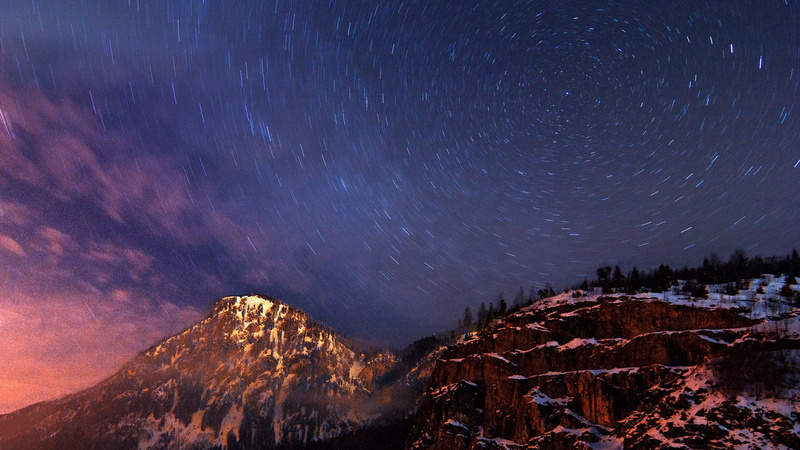 beauty in nature, star field, snowcapped mountain, cold temperature, galaxy, nature, outdoors, night, milky way, scenics - nature, star, astronomy, snow