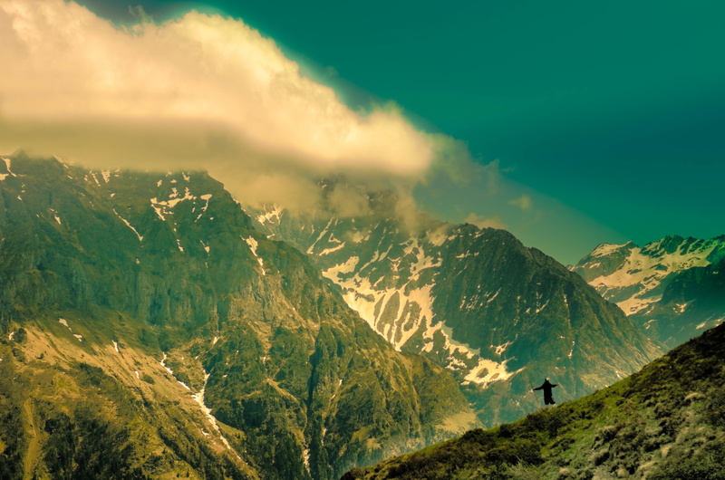 trees, sky, remote, environment, mountain peak, activity, outdoors, day, scenics - nature, 4K, mountain, cloud - sky, montain, tranquil scene, tranquility