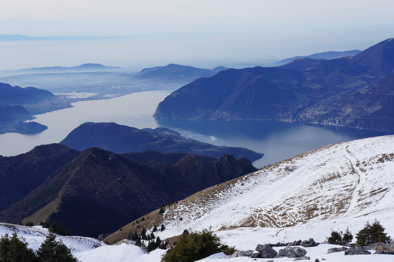 winter, montain, mountain peak, beauty in nature, scenics - nature, iseo, landscape, william, snowcapped mountain, mountain range, day, lake, sky, tranquil scene
