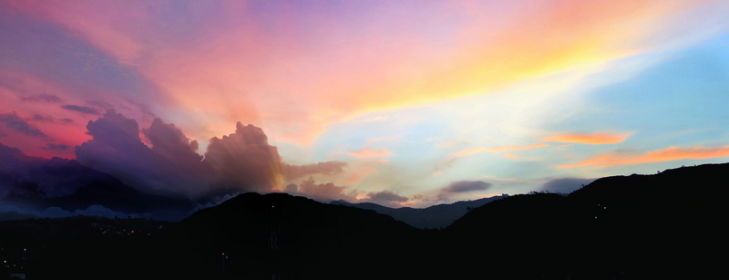 blue, mountain Peak, cloudscape, environment, tranquil Scene, multi colored, sun, no people, sunset, collection of beautiful pictures, Farallones, morning