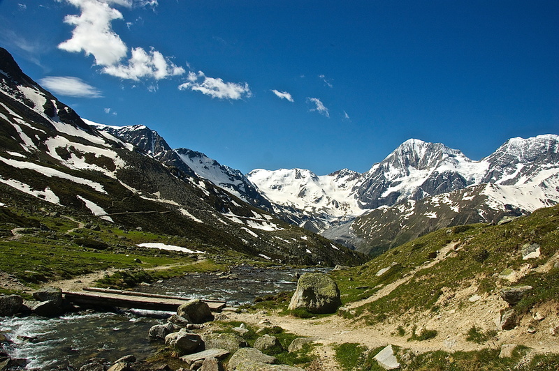 Rifugio, Italy, 2K, summer, mountain Peak, landscape, european Alps, scenics, Stelvio National Park, grass, green, Sud, cover, Alto Adige, outdoors, Bridge