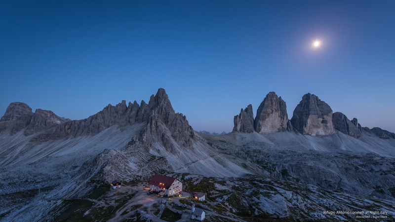 rifugio, Mountains, 2K, italy, locatelli, night, antonio