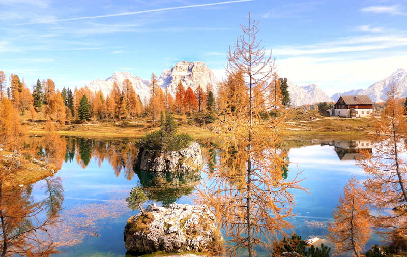 reflection, cloud - sky, panorama, summer, plant, outdoors, italy, hiking, beauty in nature, rifugio palmieri, sky, view, mountain landscape, growth, no people