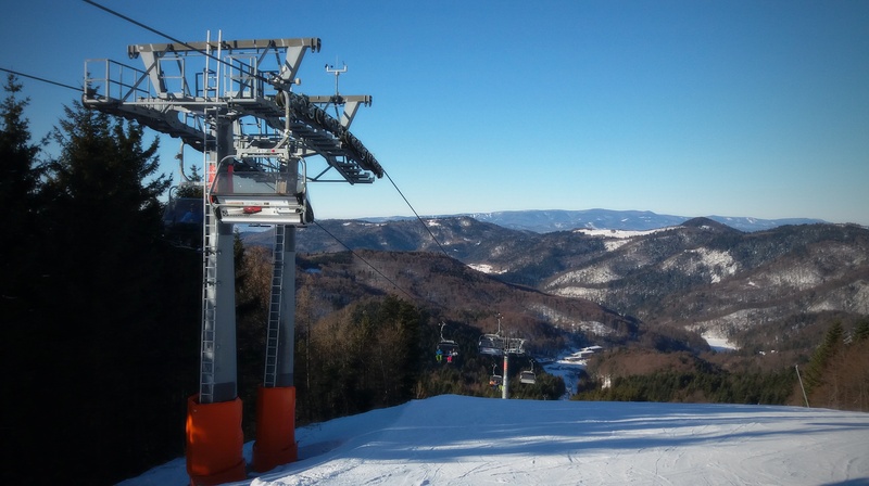 day, landscape, environment, beauty in nature, mountain range, snowy hill, nature, skiing, cableway, lift, cable car, holiday, clear sky, sunlight, winter
