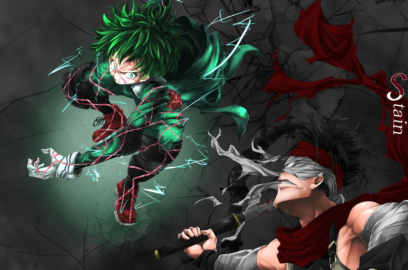 Chizome Akaguro, Izuku Midoriya, My Hero Academia, Anime, 2K
