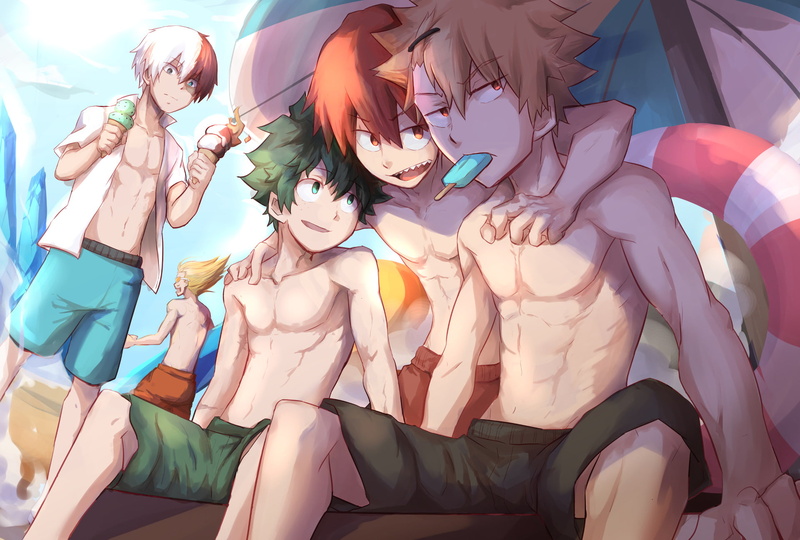 representation, day, female likeness, human representation, Katsuki Bakugou, people, fashion, retail, women, adult, art and craft, Shouto Todoroki, multi colored