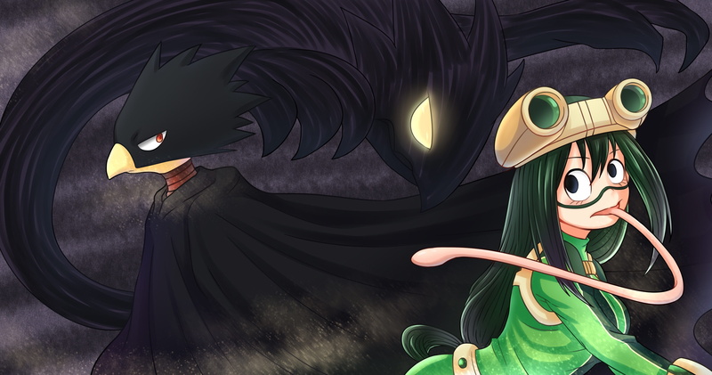 Fumikage Tokoyami, Tsuyu Asui, My Hero Academia, Anime, 2K