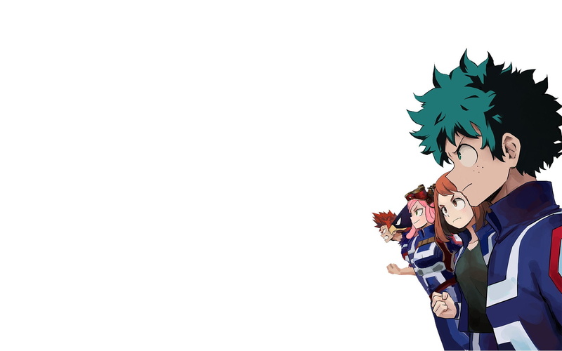 1080P, Ochaco Uraraka, Eijiro Kirishima, Mei Hatsume, Anime, My Hero Academia, Izuku Midoriya, Fumikage Tokoyami