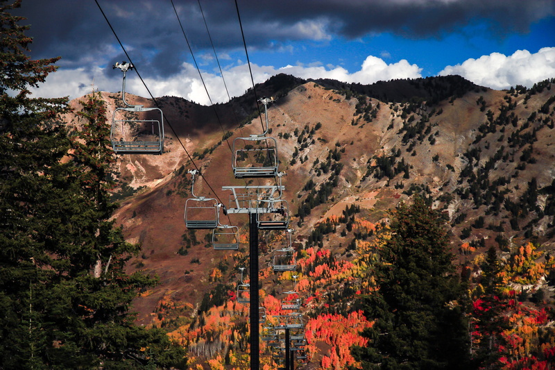 sky, day, ski lift, tree, photography, plant, no people, nature, electricity, autumn, mountain, cable, cableway, architecture, building exterior, building