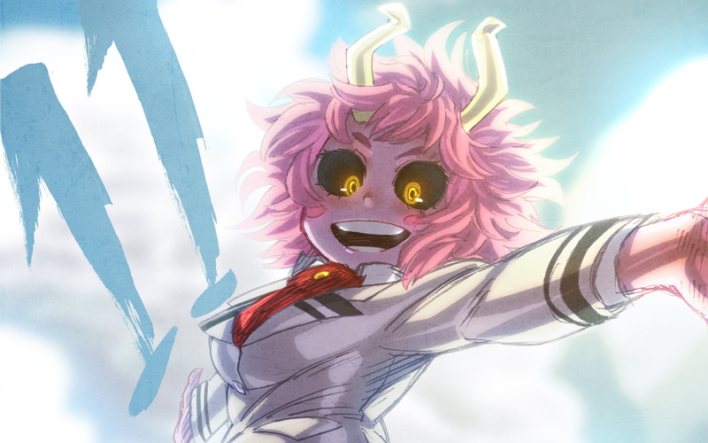 Ashido Mina, anime girls, Boku no Hero Academia, 1080P