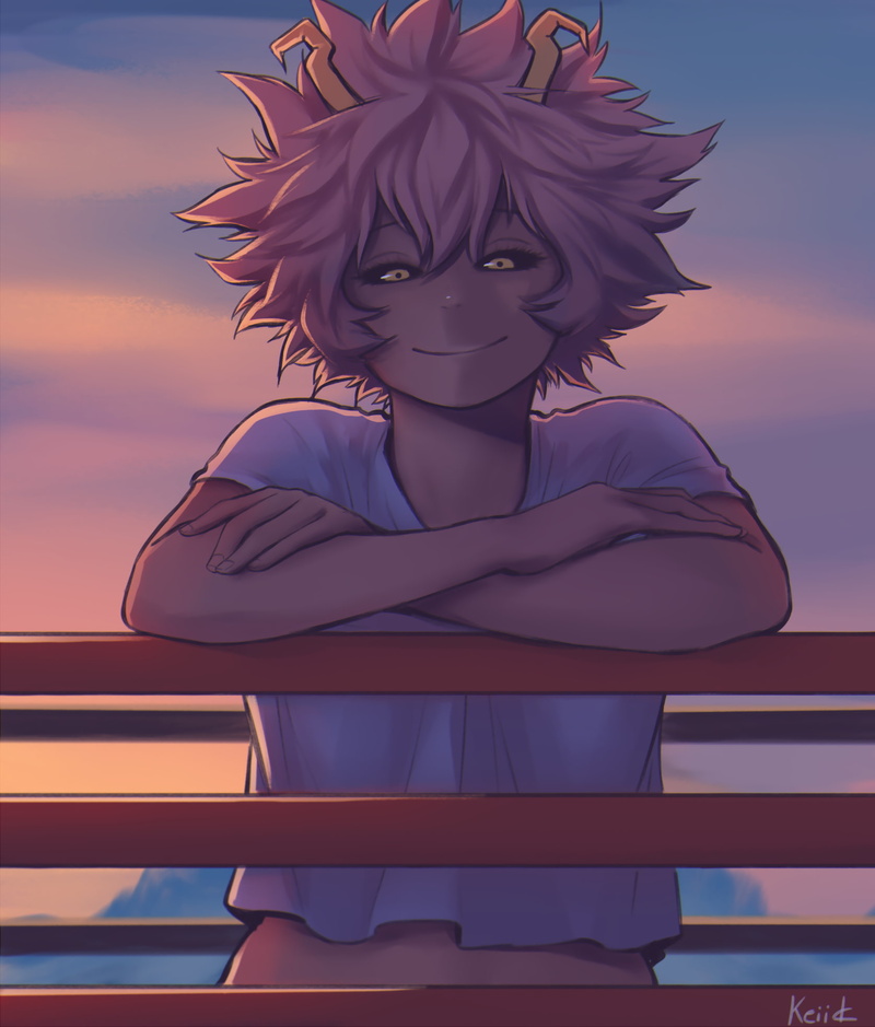 innocence, portrait, Boku no Hero Academia, lifestyles, sunset, anime girls, women, sky, front view, beautiful woman, adult, Ashido Mina, females, young women