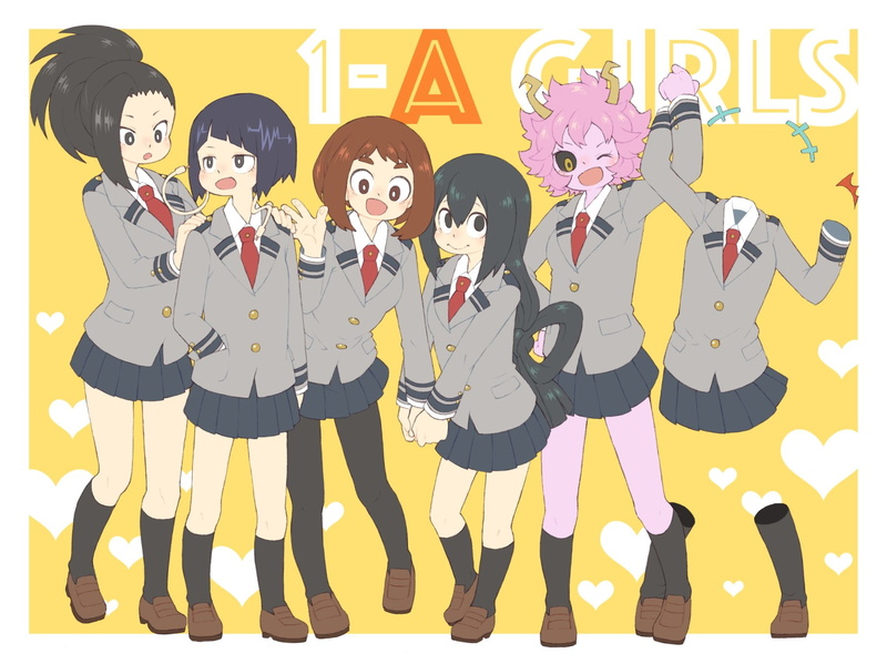 720P, tooru, uraraka, momo, tsuyu, hero, asui, hagakure, yaoyorozu, ochako, academia, boku