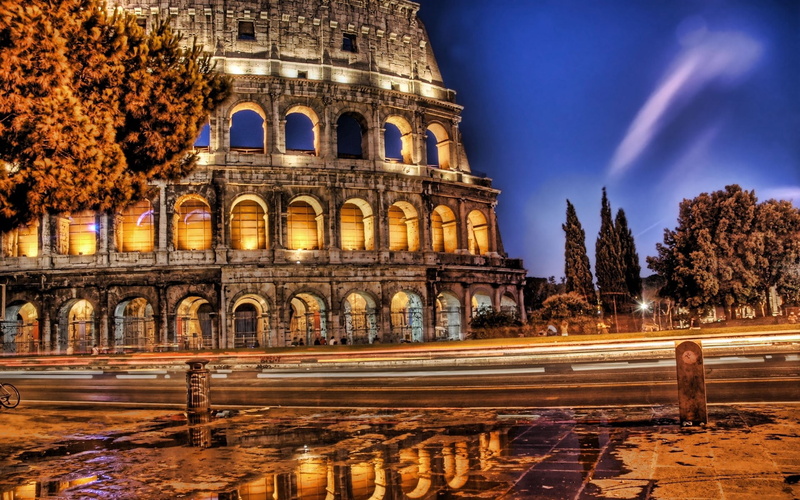 travel Destinations, the past, dome, built Structure, dusk, monument, europe, outdoors, no People, roman, city, night, rome - Italy, ancient civilization