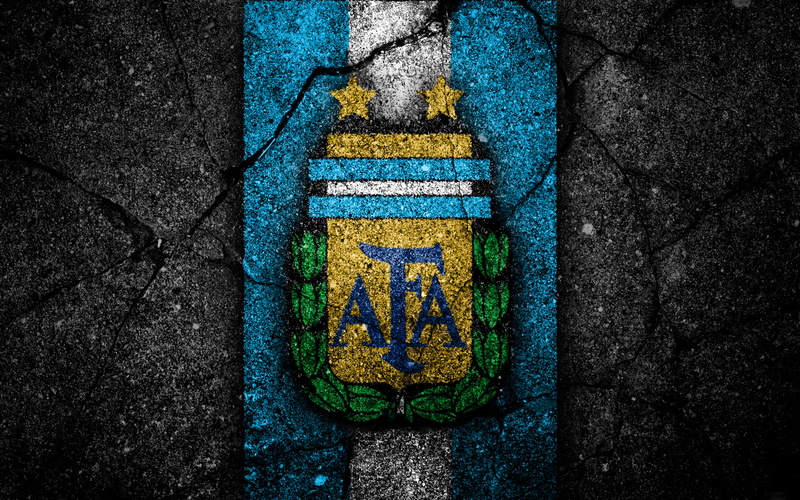 Argentina national football team, Emblem, Soccer, Logo, 4K, Argentina