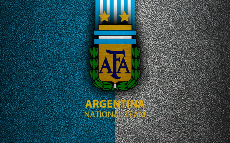 Emblem, Argentina national football team, Soccer, Argentina, Logo, 4K