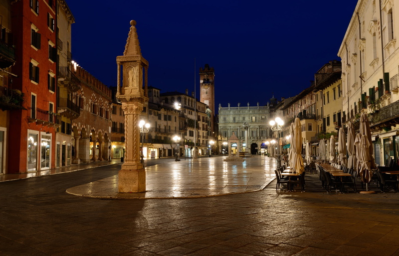 Verona, home, Italy, 1080P, area, night, lights