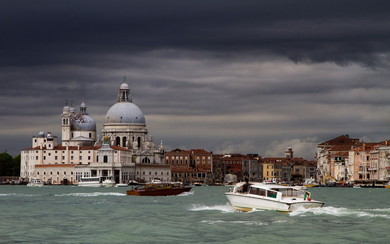 river, transportation, basilica, place of worship, no people, cultures, urban Scene, boat, old, famous Place, gray, nautical Vessel, grand Canal - Venice