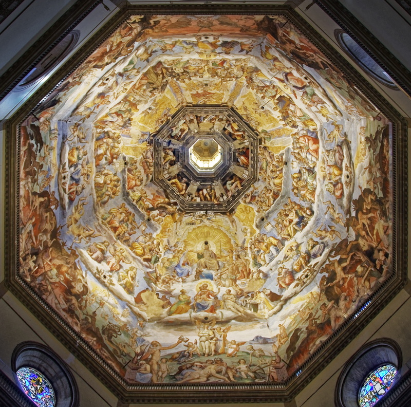 pattern, architecture, indoors, dome, creativity, building, built structure, art and craft, spirituality, directly below, ceiling, religion, low angle view
