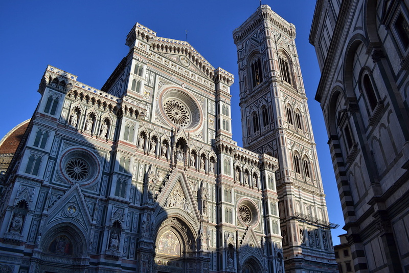 built structure, sky, history, 1080P, place of worship, nature, italy, spirituality, gothic style, cathedral of santa maria del fiore, travel destinations