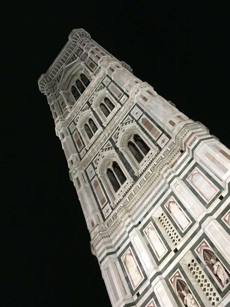 place of worship, 4K, outdoors, campanile, building, city, low angle view, the past, florence, architecture, florence - Italy, built structure, night