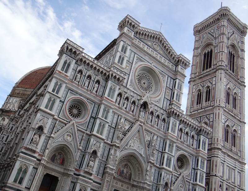 Florence, architecture, place of worship, artwork, spirituality, cloud - sky, Italy, Dom, religion, 4K, sky, florence, building, history, day, Tuscany