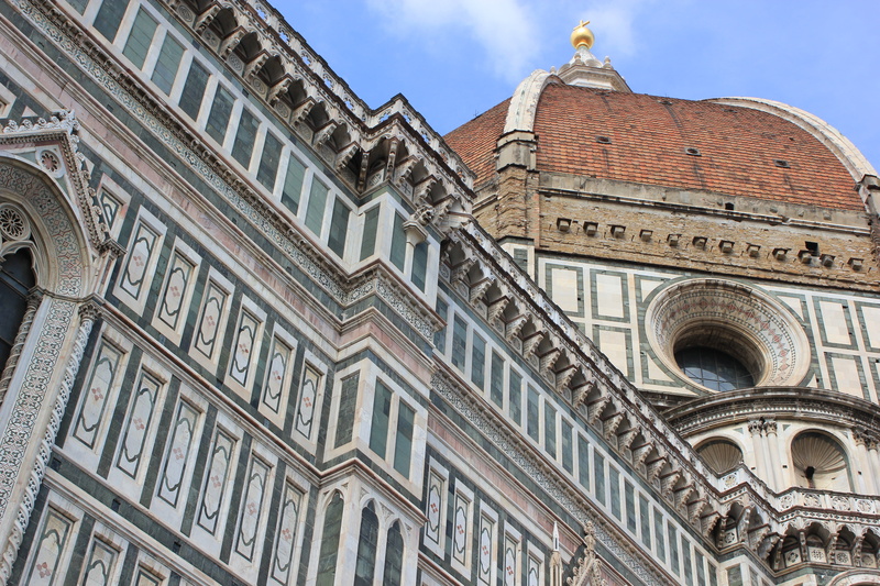 florence, italy, no people, building, duomo, tuscany, dome of florence, day, belief, window, religion, history, low angle view, cloud - sky, sky, architecture