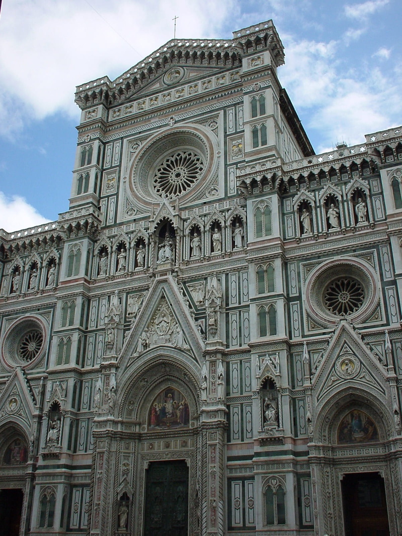 day, famous Place, building Exterior, building, 720P, medieval, Tuscany, italian, Firenze, cloud - sky, sky, outdoors, religion, Downtown, duomo Santa Maria Del Fiore