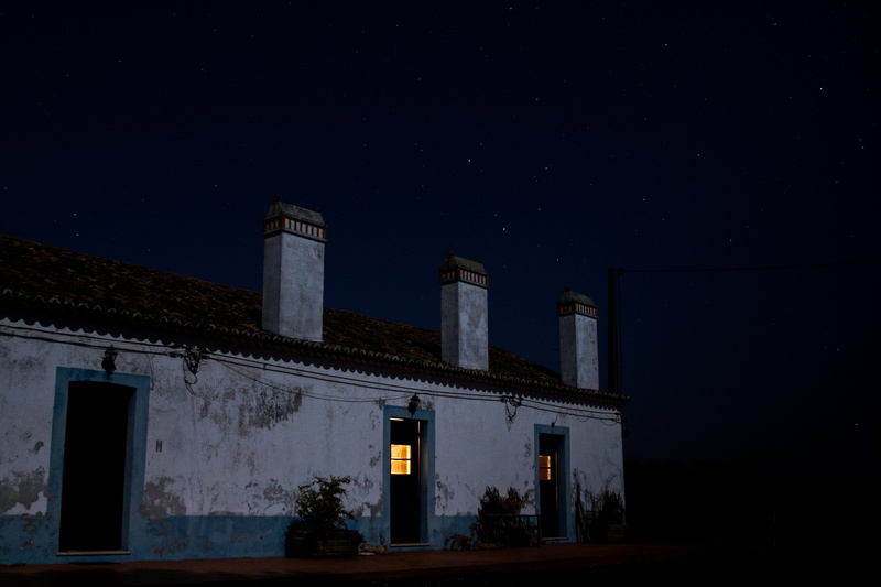 rural, portugal, low angle view, nature, illuminated, night, star - space, wall, time, house, moon, space, history, astronomy, building, building exterior