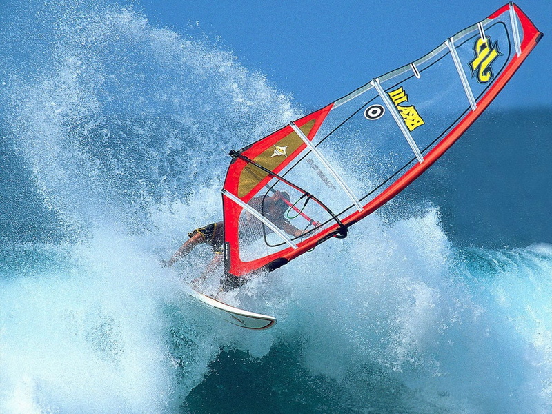 hd, ocean, splash, sports, 480P, art, windsurfing, surfing, water