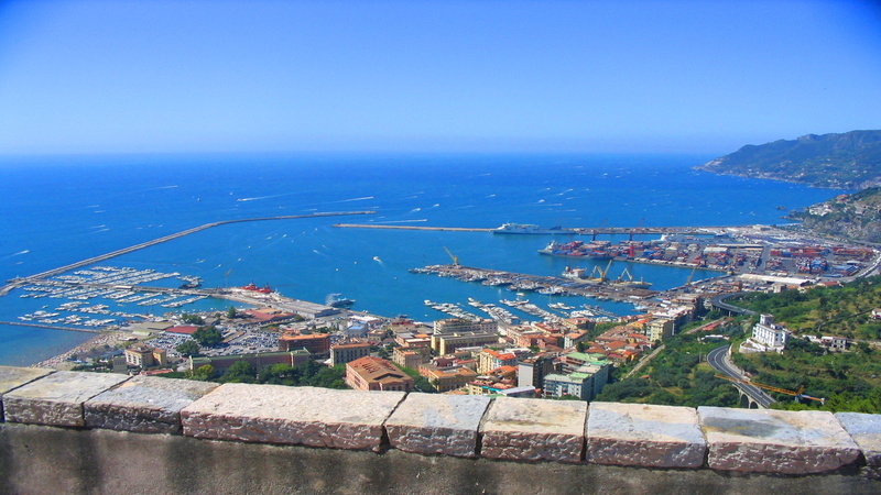 castle, salerno, port, 2K, view