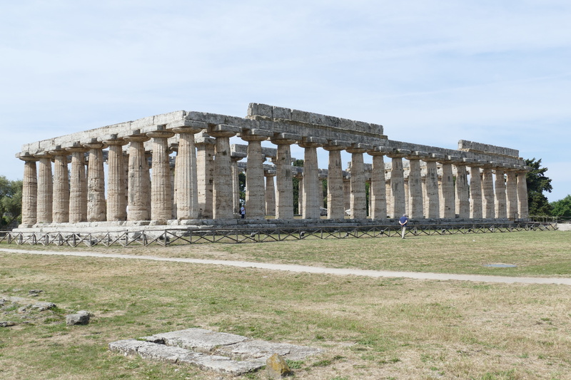 nature, building exterior, ruined, ruin, colonnade, antiquity, world heritage, historically, archaeology, italy, day, greek, travel, sky, unesco, no people
