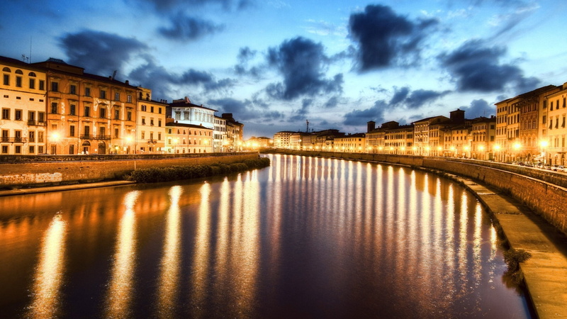 pisa, urban Scene, nature, history, reflection, river, bridge, outdoors, waterfront, florence - Italy, built Structure, blue, street, cultures, arno River