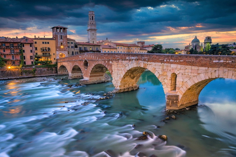 Architecture, Verona, 1080P, River, House, Bridges, Ponte Vecchio, City, Building, Florence, Bridge, Italy