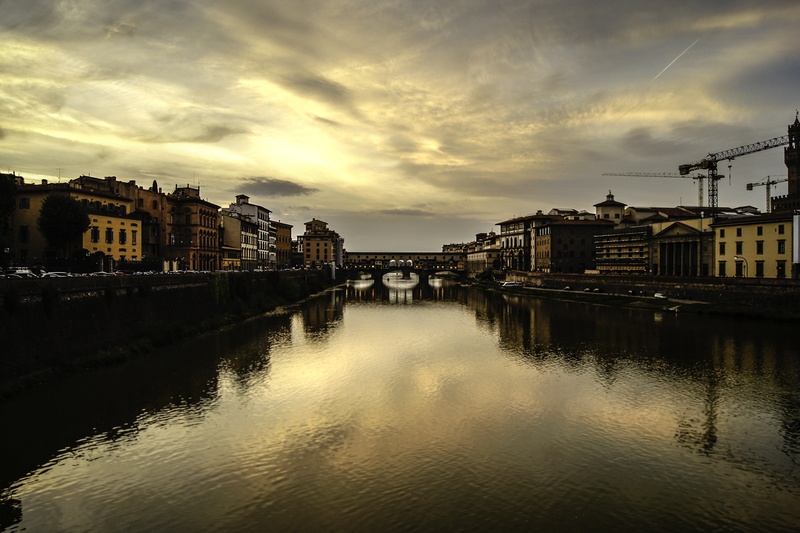 europe, outdoor, city, bridge, tuscany, old, florence, built structure, bridge - man made structure, residential district, ancient, 4K, water, waterfront