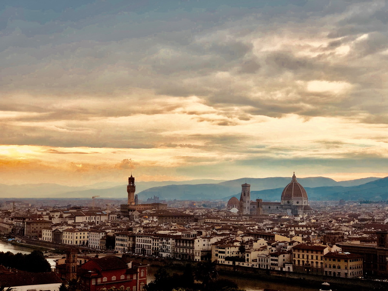italy, built structure, residential district, cityscape, duomo, city life, townscape, church, building, building exterior, florence, cloud - sky, piazzale michelangelo