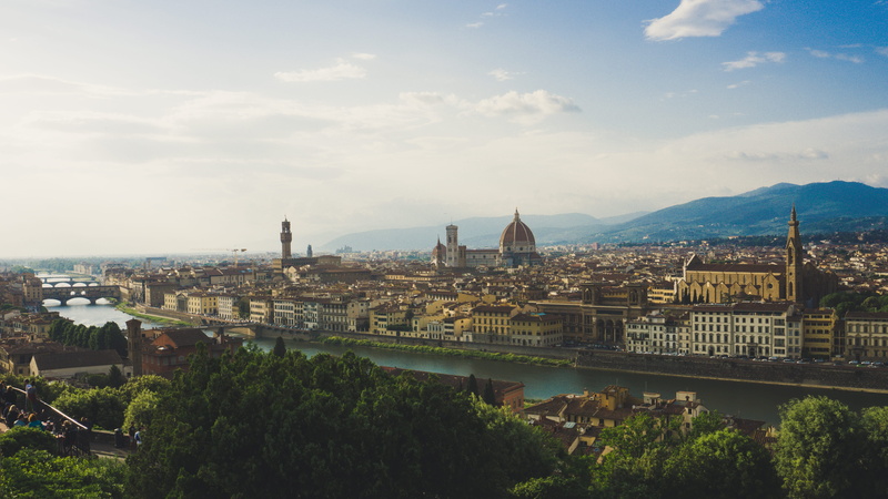 5K, river, cityscape, outdoors, bridge - man made structure, no people, city, piazzale michelangelo, firenze, italy, nature, building, building exterior