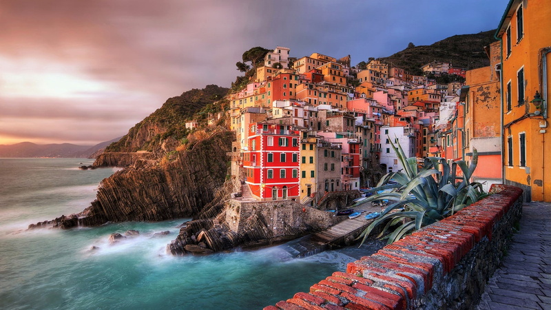 house, colorful, coast, city, 1080P, riomaggiore, italy
