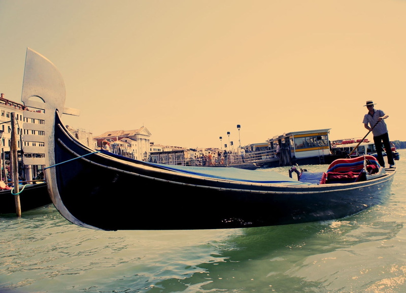 real people, sunlight, water, gondola, city, mode of Transport, cityscape, grand Canal - Venice, urban Scene, clear sky, mode of transportation, travel