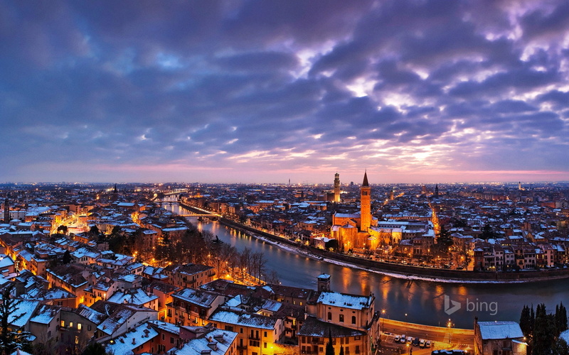 city, no people, adige, city life, travel destinations, office building exterior, landscape, 1080P, deskt, cloud - sky, skyscraper, night, river, along