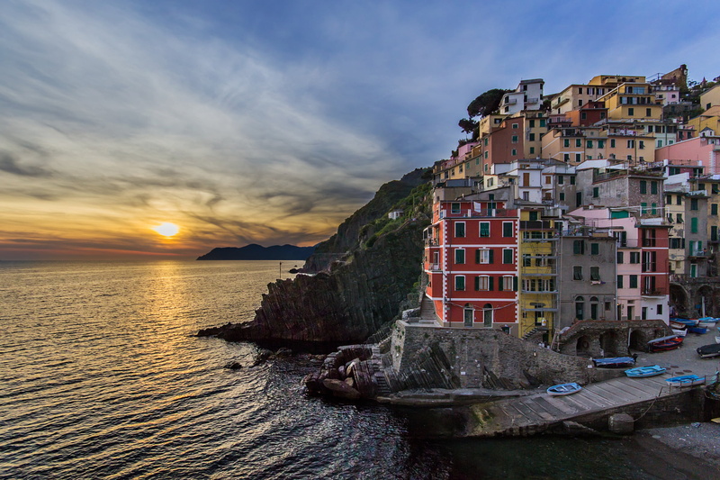 land, rock, Ligurian Sea, residential district, architecture, scenics - nature, water, nature, Liguria, sea, 1080P, Cinque Terre, sky, building, solid