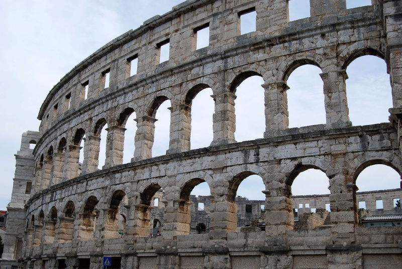 history, pula, the past, travel destinations, sky, the coliseum, 4K, pula arena, amphitheater, ancient history, arts culture and entertainment, building exterior