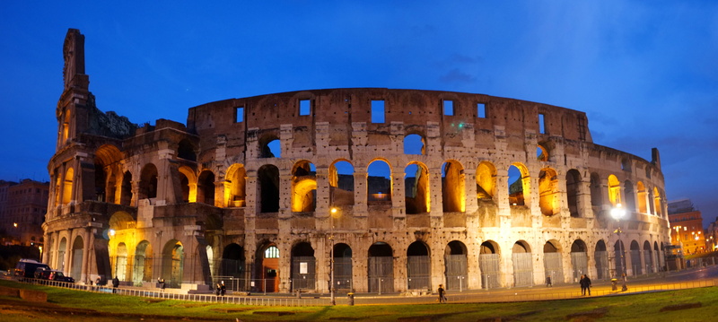 ancient civilization, building exterior, built structure, city, old ruin, history, amphitheater, ruined, colosseo, arch, colosseum, night, travel, italy