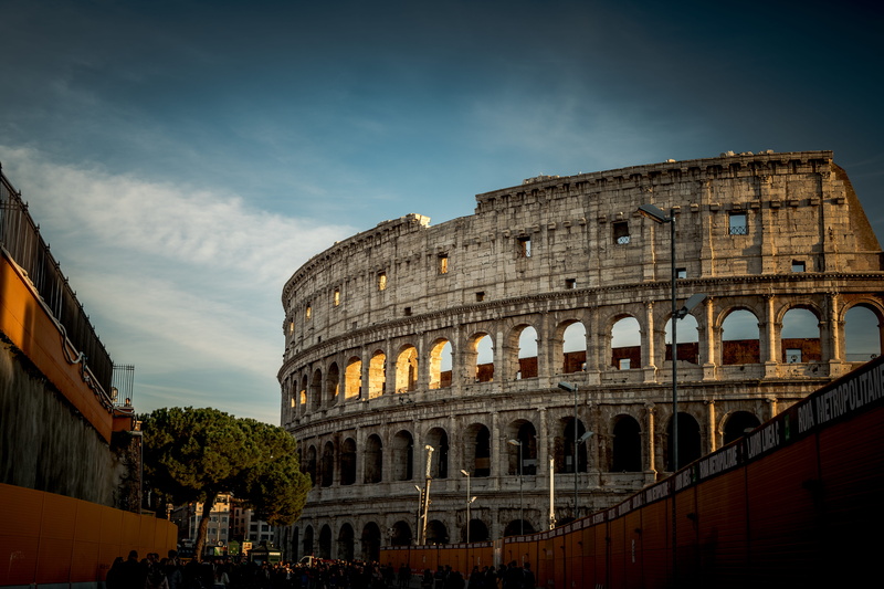 ancient civilization, monument, tourism, 5K, arts culture and entertainment, the past, wall, italy, journey, outdoors, sky, traveler, amphitheater, cloud - sky