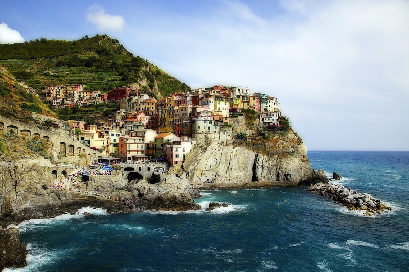Cinque Terre, waterfront, rock, nature, body, scenics - nature, Italy, The Ligurian sea, cliff, no people, beauty in nature, Ligurian Sea, 1080P, day