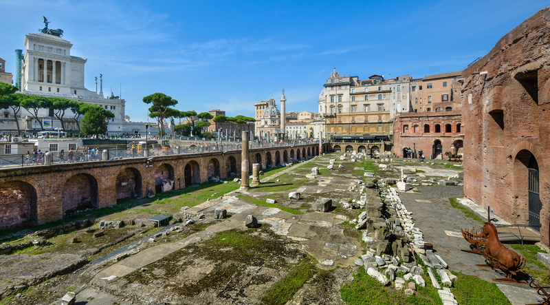 old, the past, imperial, sky, city, building exterior, architecture, no people, arch bridge, Monument, archaeology, Italy, travel, cityscape, Rome, arch