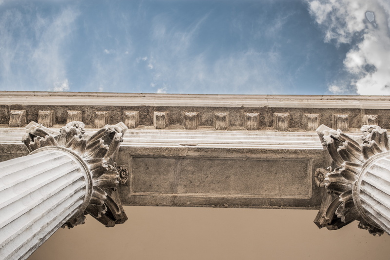 eye, portico, column, ornate, justice building, marble, no people, arch, built structure, craft, balcony, history, outdoors, worm, representation, angel