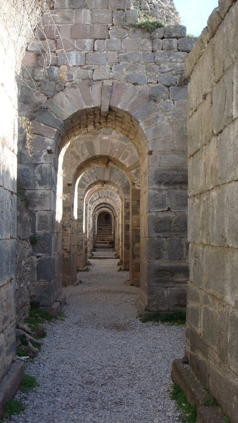 ancient civilization, ruins, destination, diminishing perspective, ancient, temple, turkey, sanctuary, stone wall, history, arcade, day, 1080P, architecture