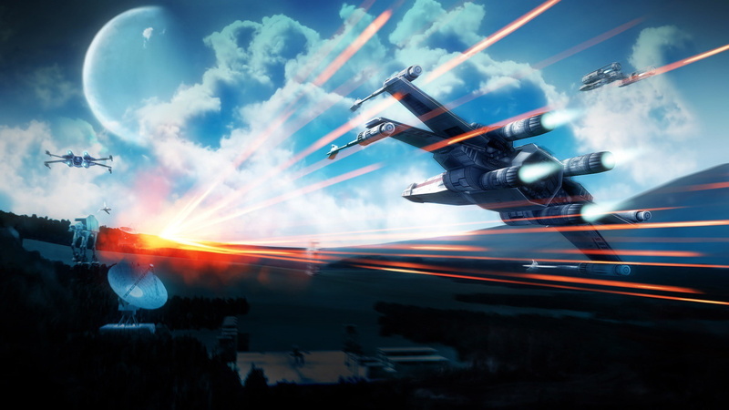 1080P, X wing, Caspian Border, Star Wars, science fiction, Battlefield 3, spaceship