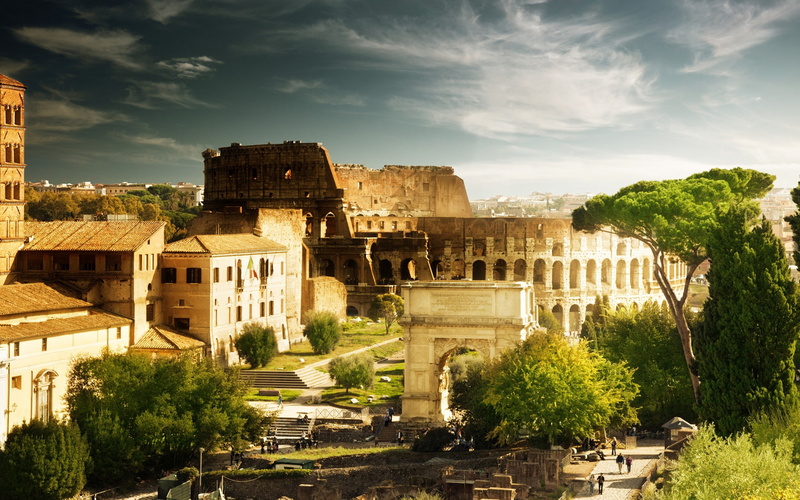 Hot, Tourist, Rome, City, Arch, Colosseum, 2K, Constantine, Italy