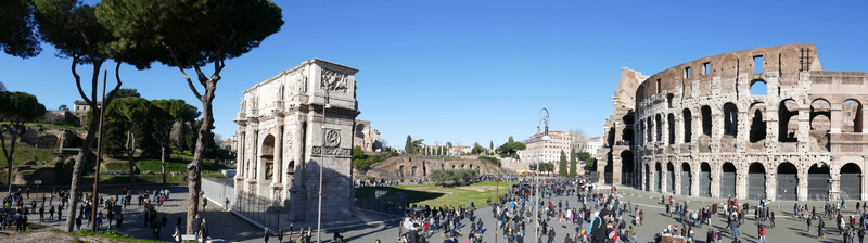 places of interest, clear sky, 5K, nature, the past, built structure, panoramic, roman empire, group of people, historically, history, panorama, de, architecture